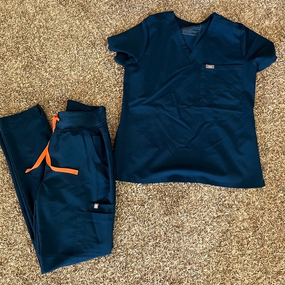 Figs Tops Figs Deep Reef High Waisted Yola Pants And Catarina Top